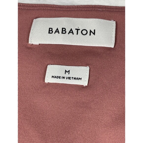 Babaton Aritzia Contour Top Womens M Rosy Brown Deep V Plunge Long Sleeve Fitted - Picture 2 of 8